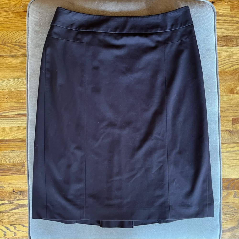 LOFT Chocolate Brown Pencil Skirt with Kick Pleat